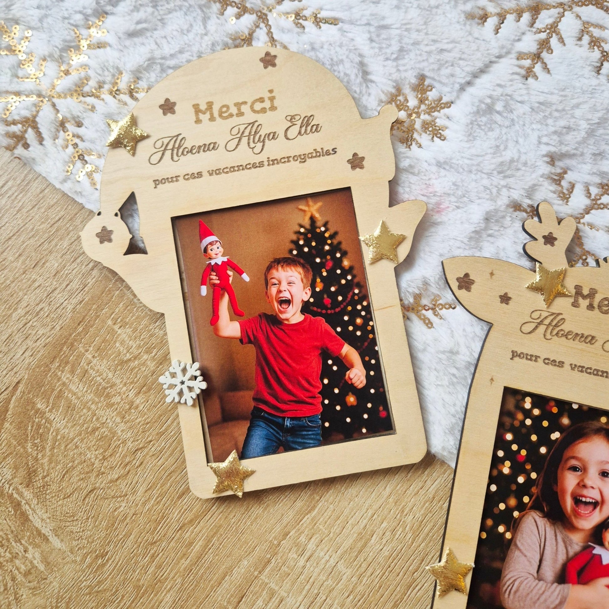 Cadre photo lutin personnalisé – Souvenir des lutins farceurs de Noël - Alonaly