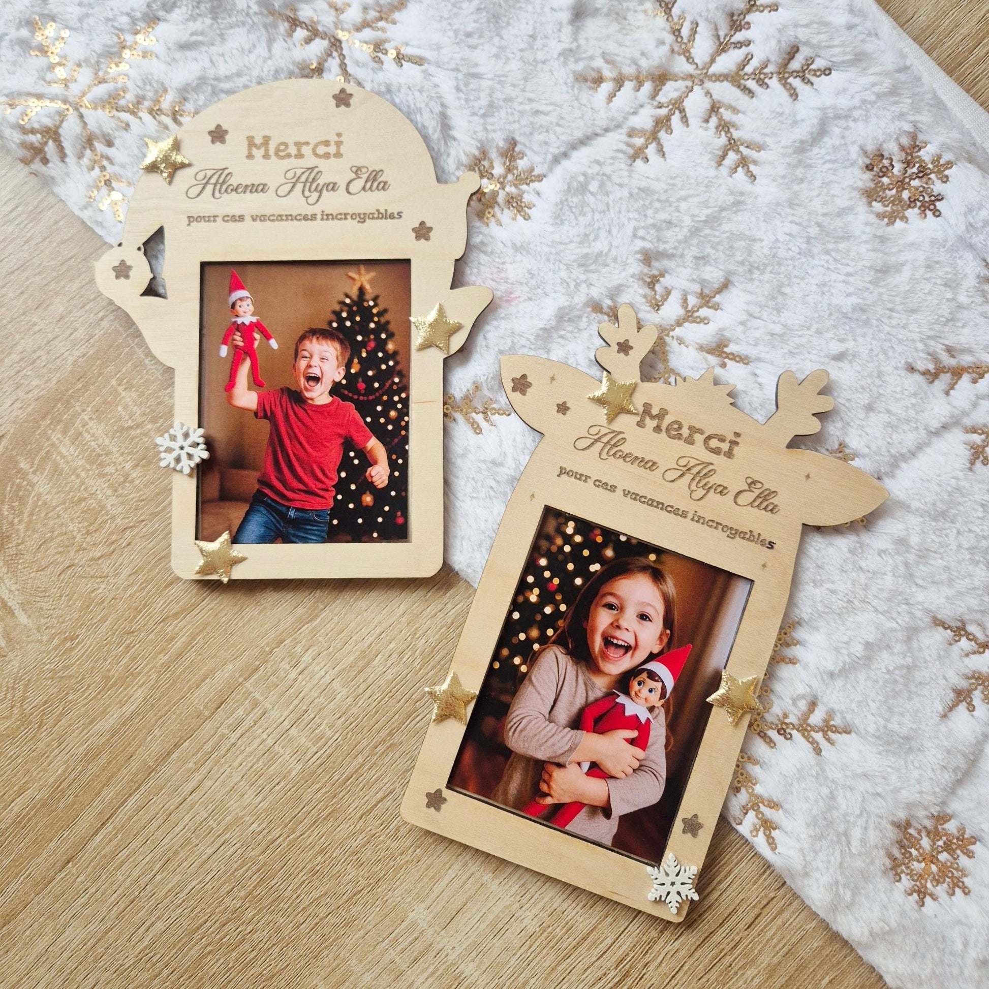 Cadre photo lutin personnalisé – Souvenir des lutins farceurs de Noël - Alonaly
