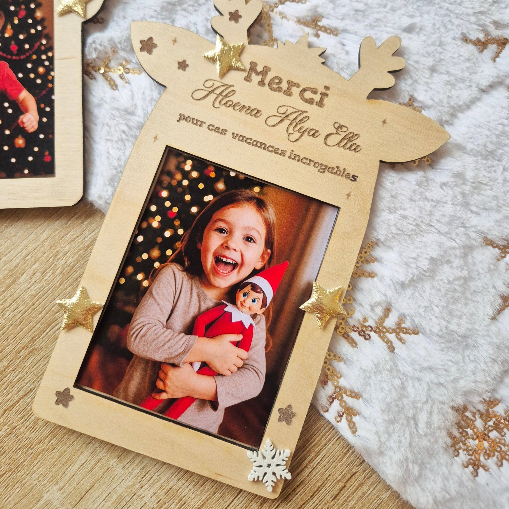 Cadre photo lutin personnalisé – Souvenir des lutins farceurs de Noël - Alonaly