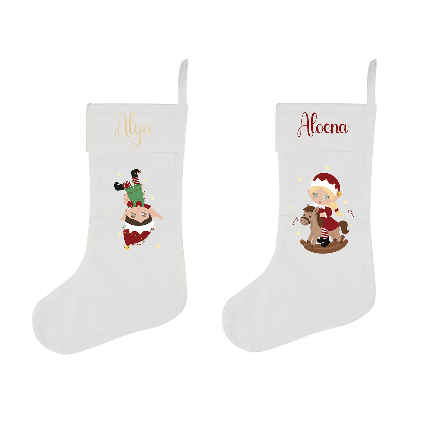 Chaussettes de Noël personnalisées avec prénom - Alonaly