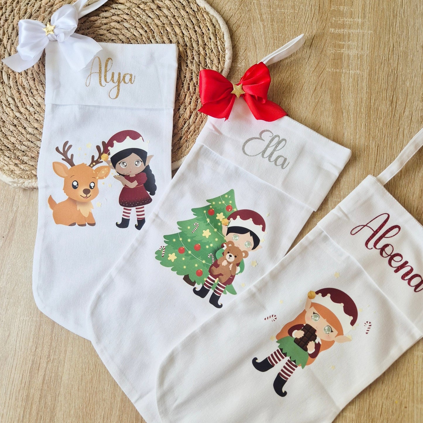 Chaussettes de Noël personnalisées avec prénom - Alonaly