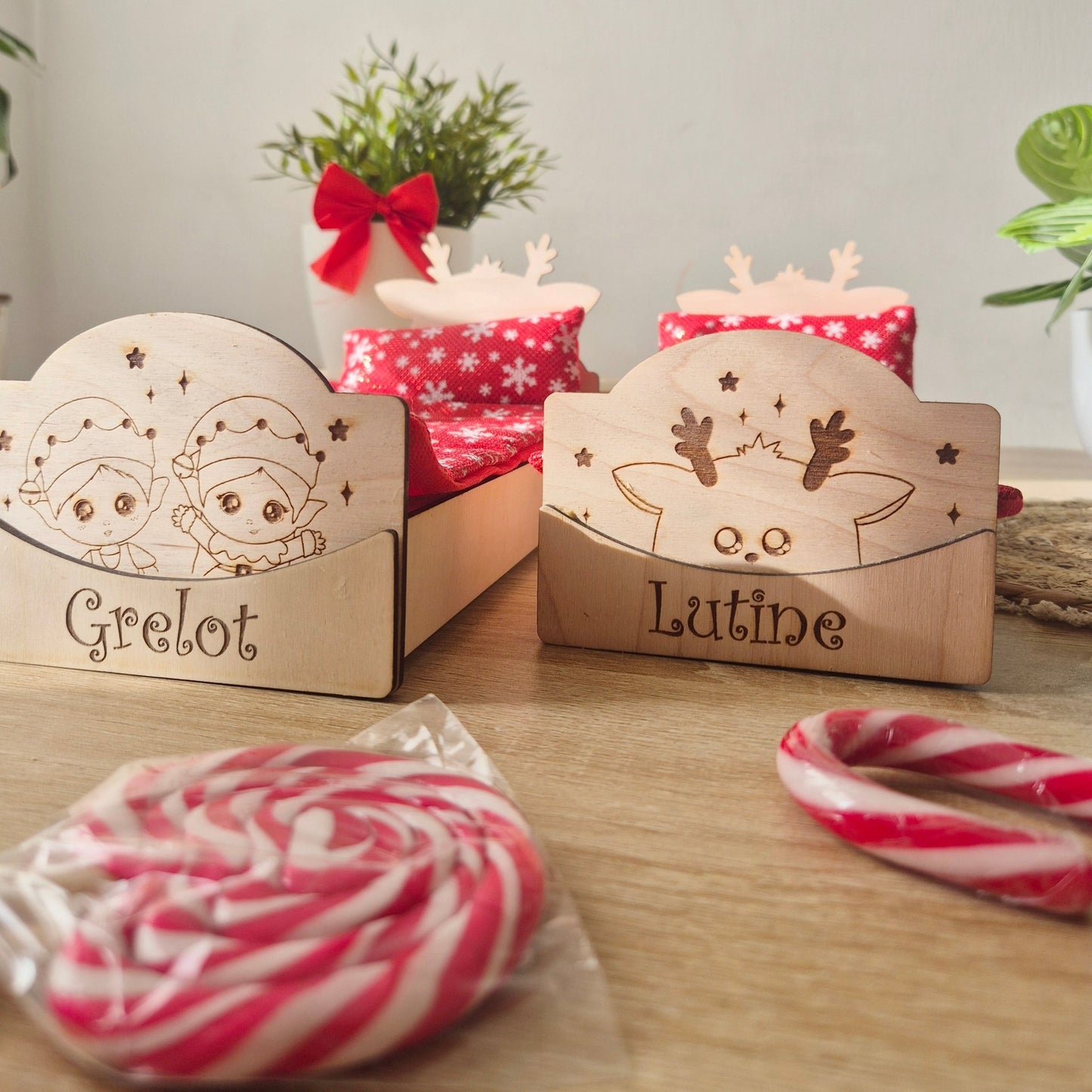 Lit pour Lutin Farceur – Accessoire féerique pour scènes de Noël - Alonaly