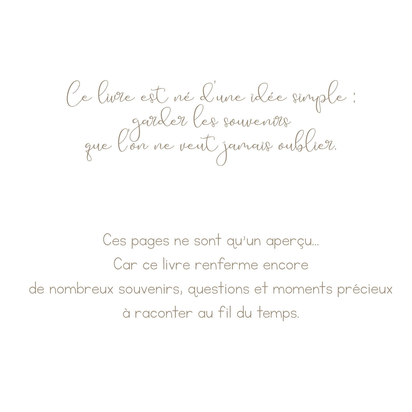 Livre de naissance beige personnalisé – Souvenirs de bébé de la grossesse à 5 ans - Alonaly