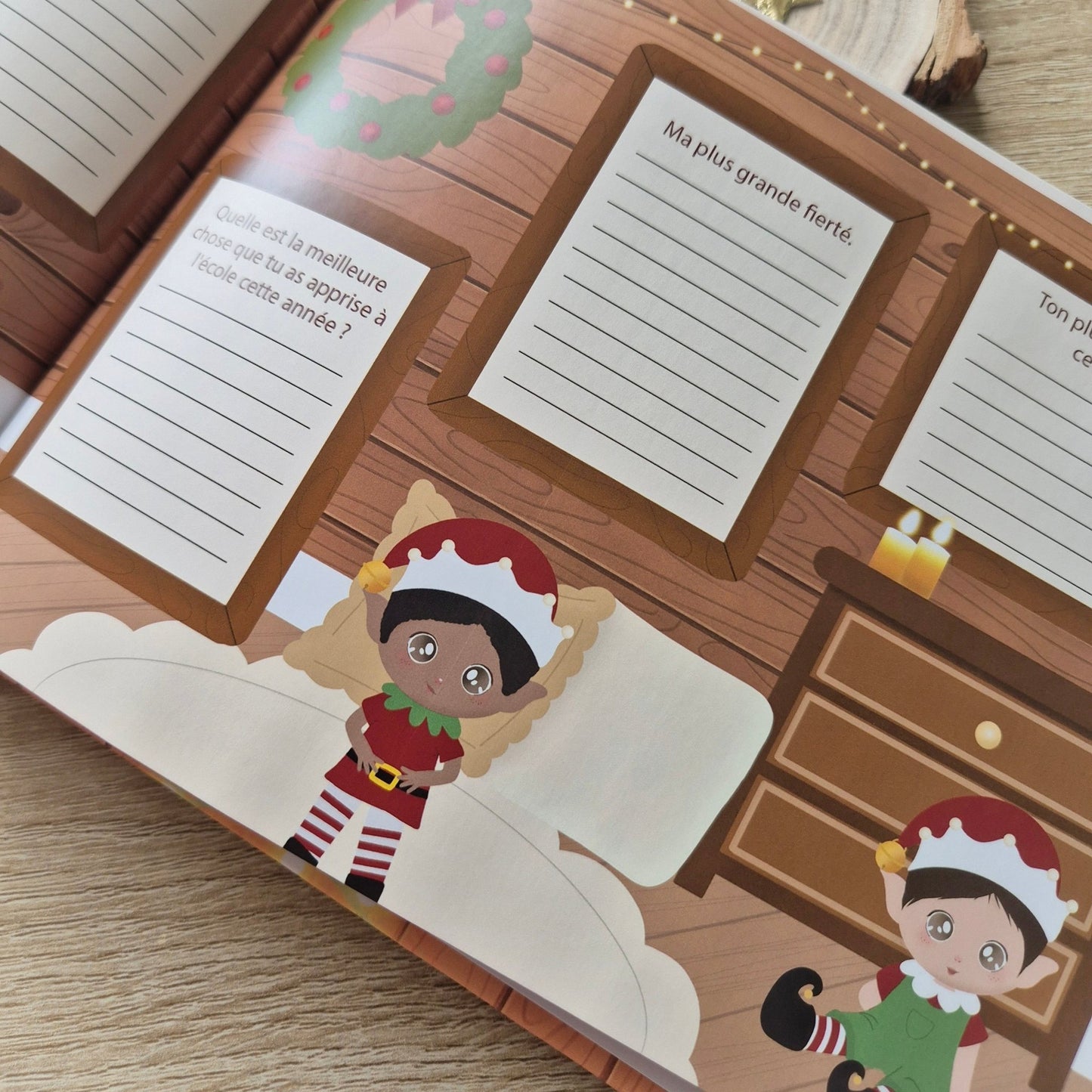 Livre souvenir de Noël avec lutins farceurs – Activités, histoires magiques et photos à remplir - Alonaly