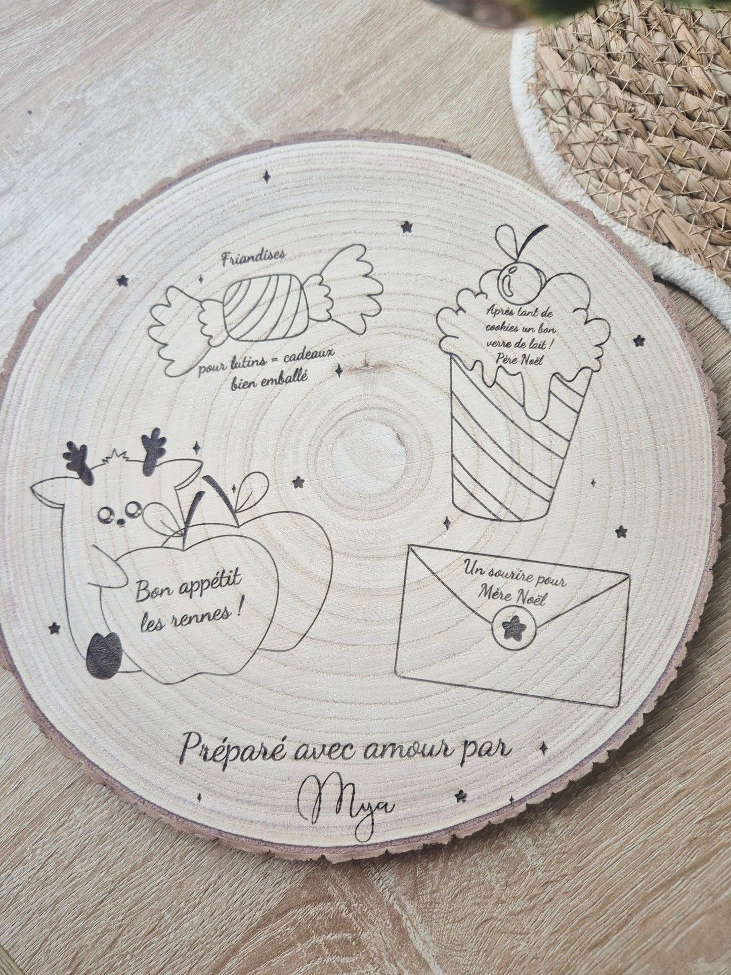 Plateau du Père Noël personnalisée - Alonaly