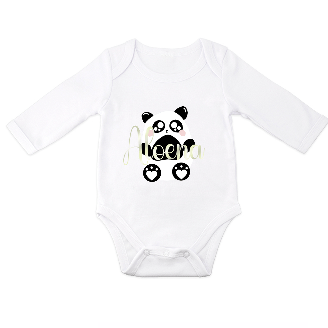 Tenue de naissance à personnaliser Ours/Panda - Alonaly