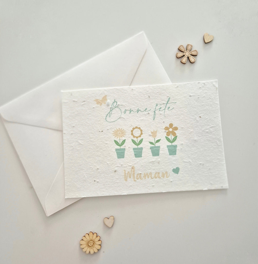 Carte à planter Bonne fête maman