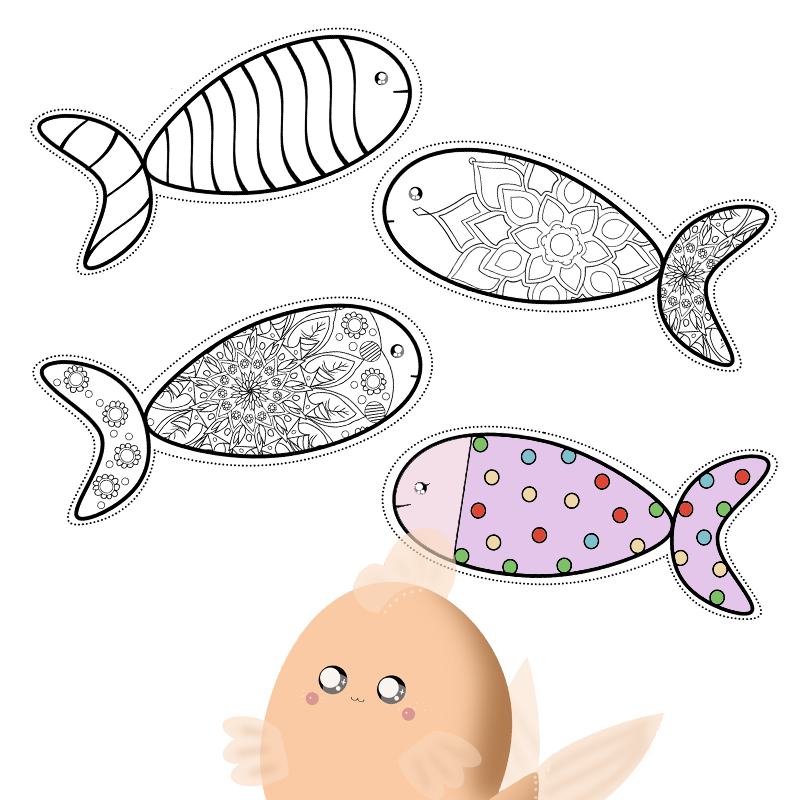 Coloriage + blague poisson d'Avril