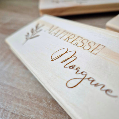 Brosse en bois Merci maîtresse/maître - Alonaly