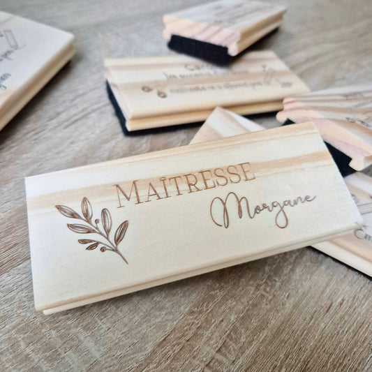 Brosse en bois Merci maîtresse/maître - Alonaly