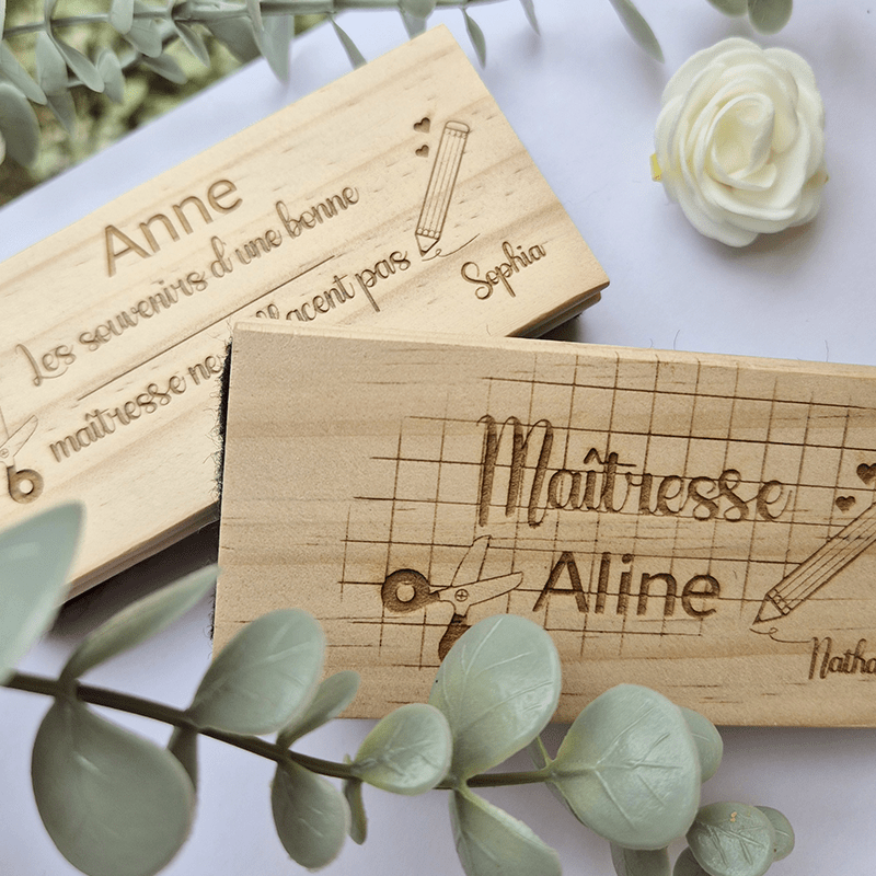 Brosse en bois Merci maîtresse/maître - Alonaly