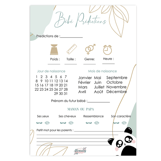 Carte pronostic ( Prédictions ) - Alonaly