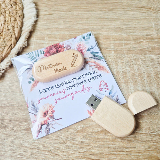 Clé USB personnalisée Cadeau Maîtresse - Alonaly