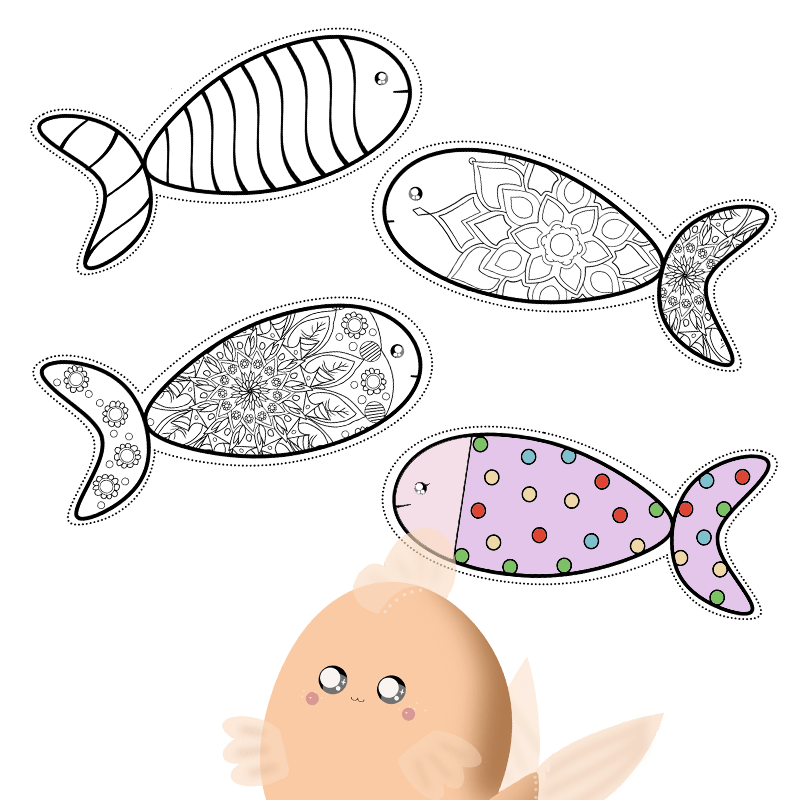 Coloriage + blague poisson d'Avril - Alonaly