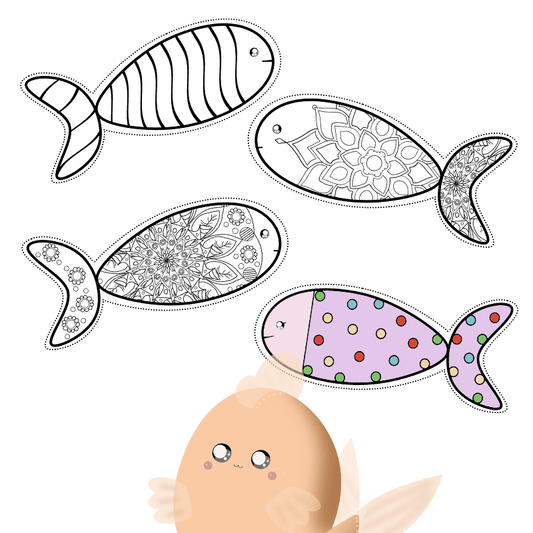 Coloriage + blague poisson d'Avril - Alonaly