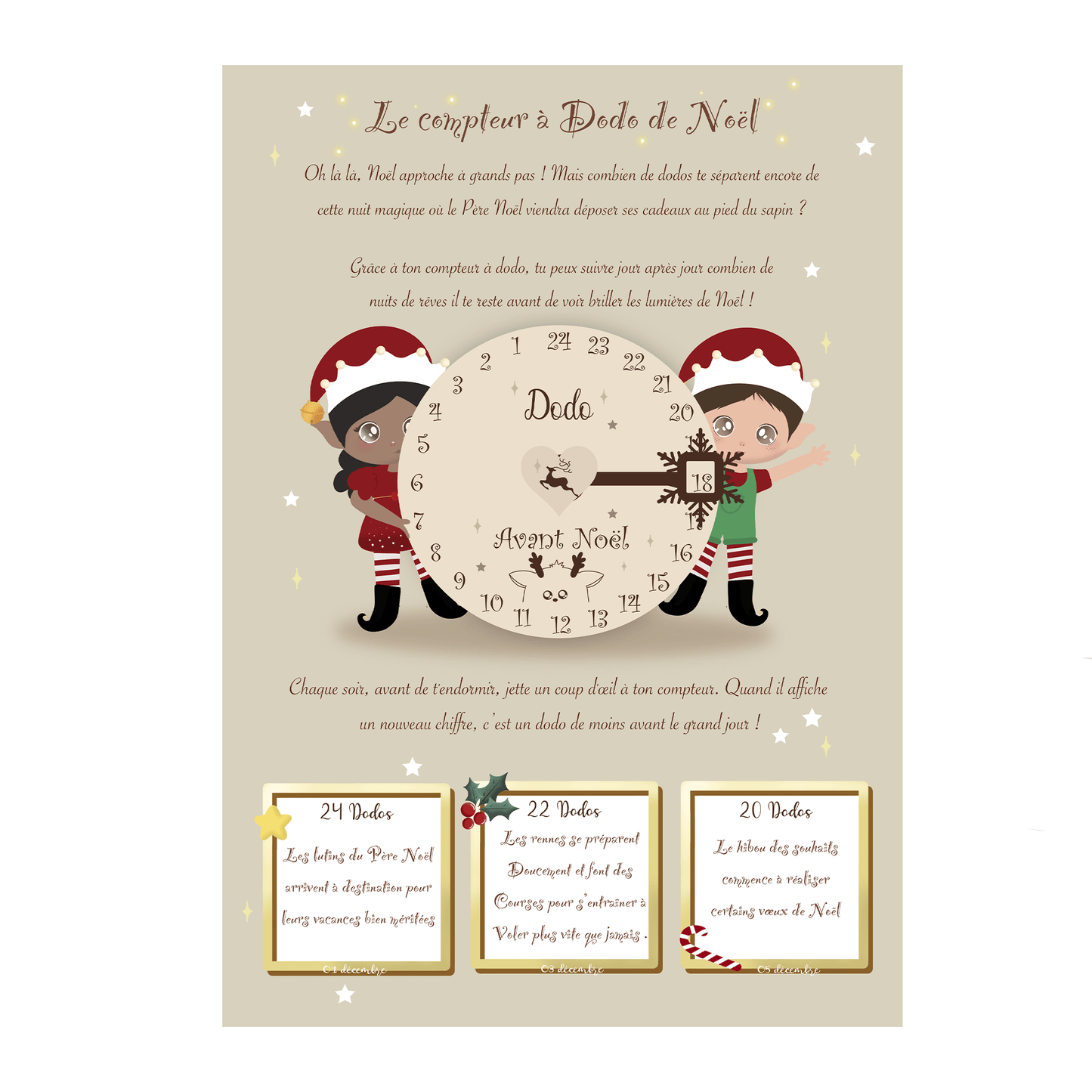 Compteur à Dodo de Noël - Alonaly