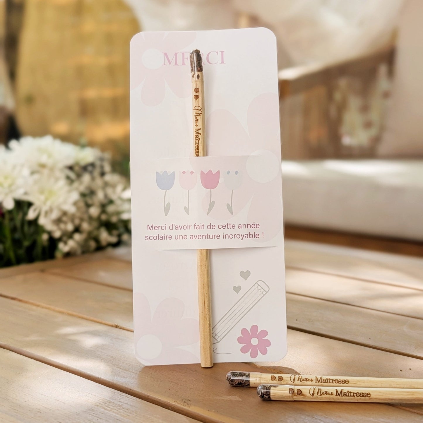 Crayon à Planter Cadeau Maîtresse – Merci pour cette Année - Alonaly