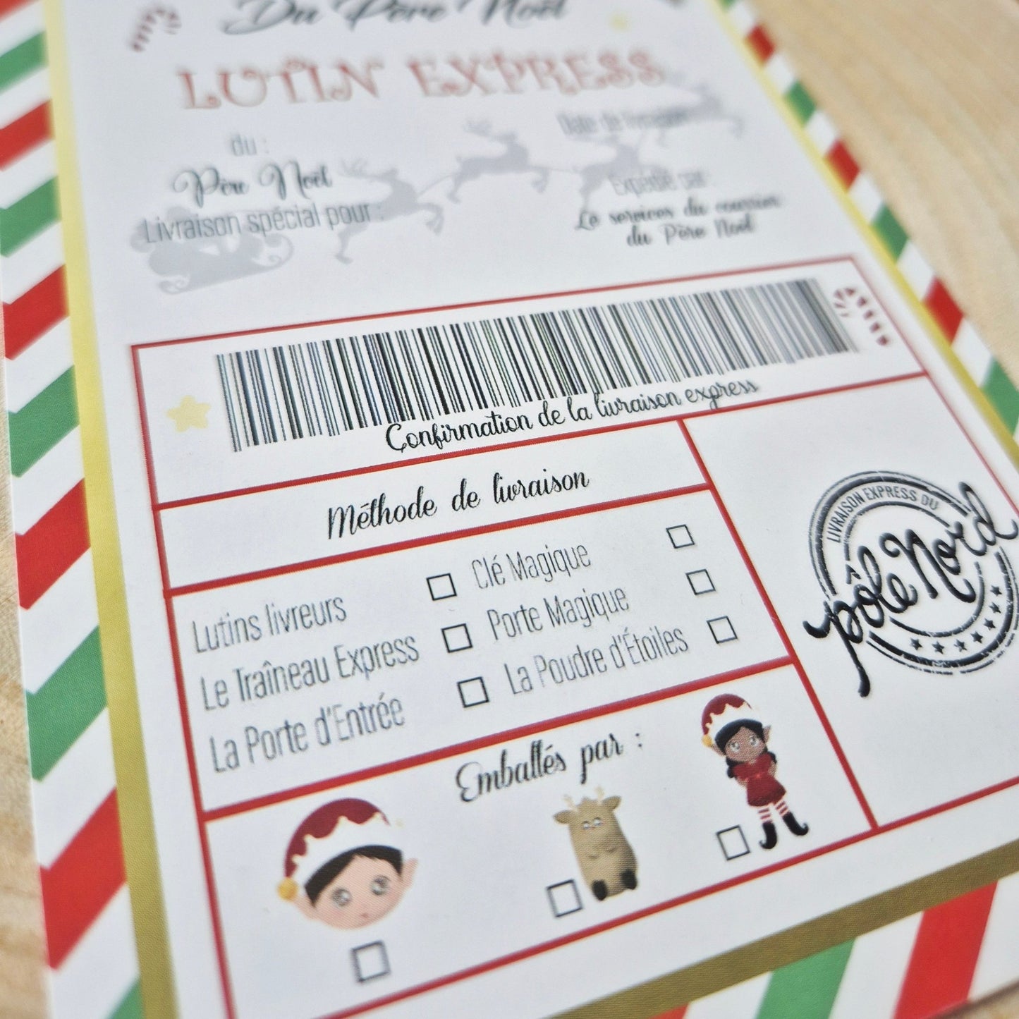 Étiquette d’Expédition du Père Noël – PDF magique à imprimer - Alonaly