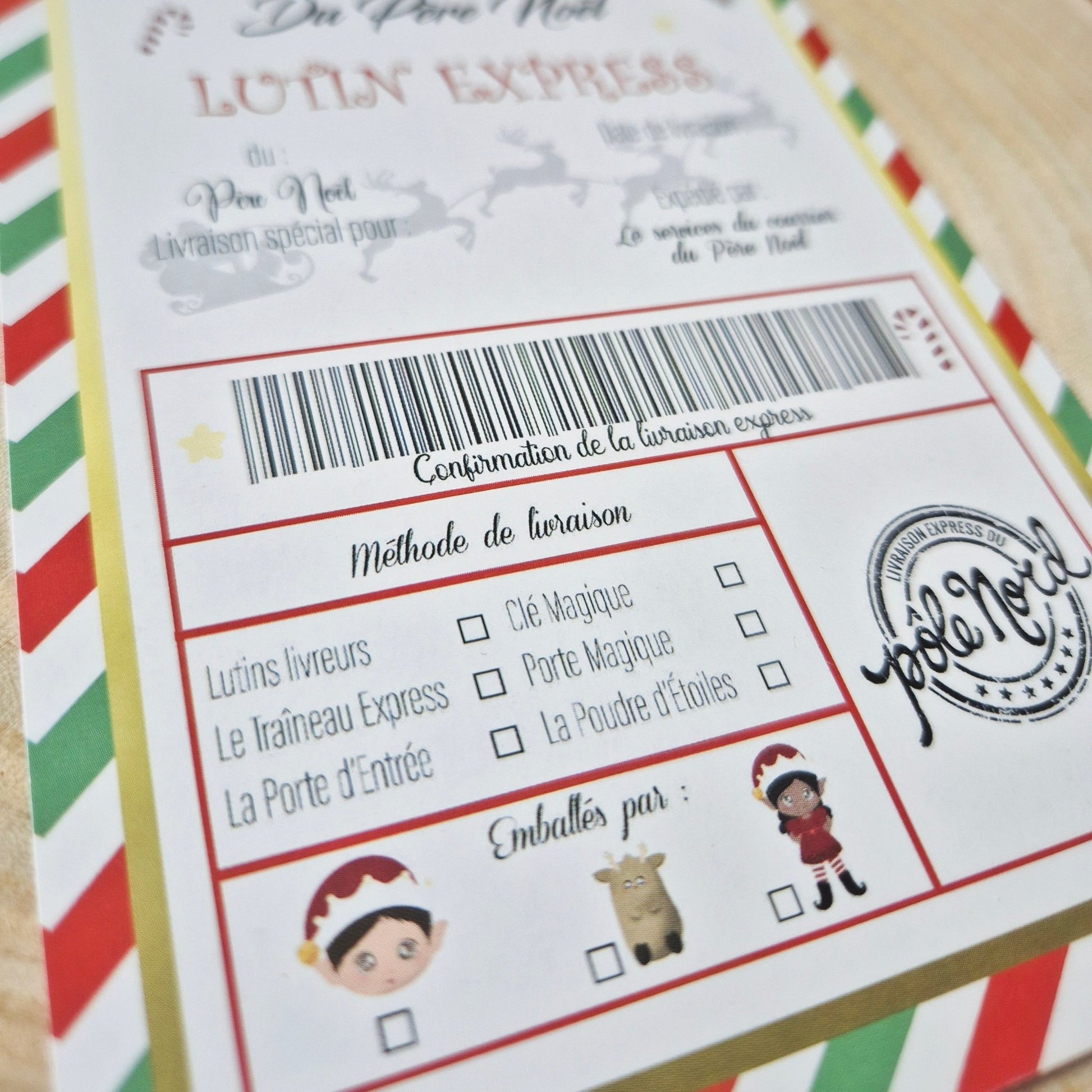 Étiquette d’Expédition du Père Noël – PDF magique à imprimer - Alonaly