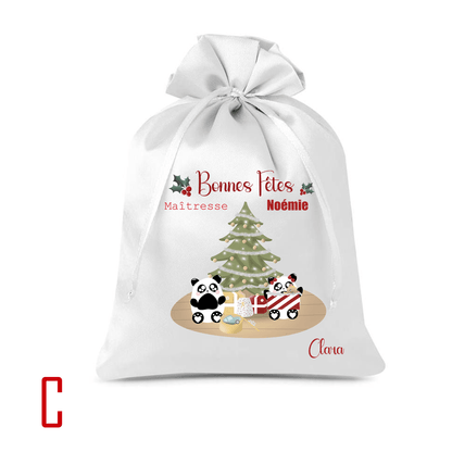 Pochon de Noël cadeaux Maître/Maîtresse/Papy/Mamie - Alonaly
