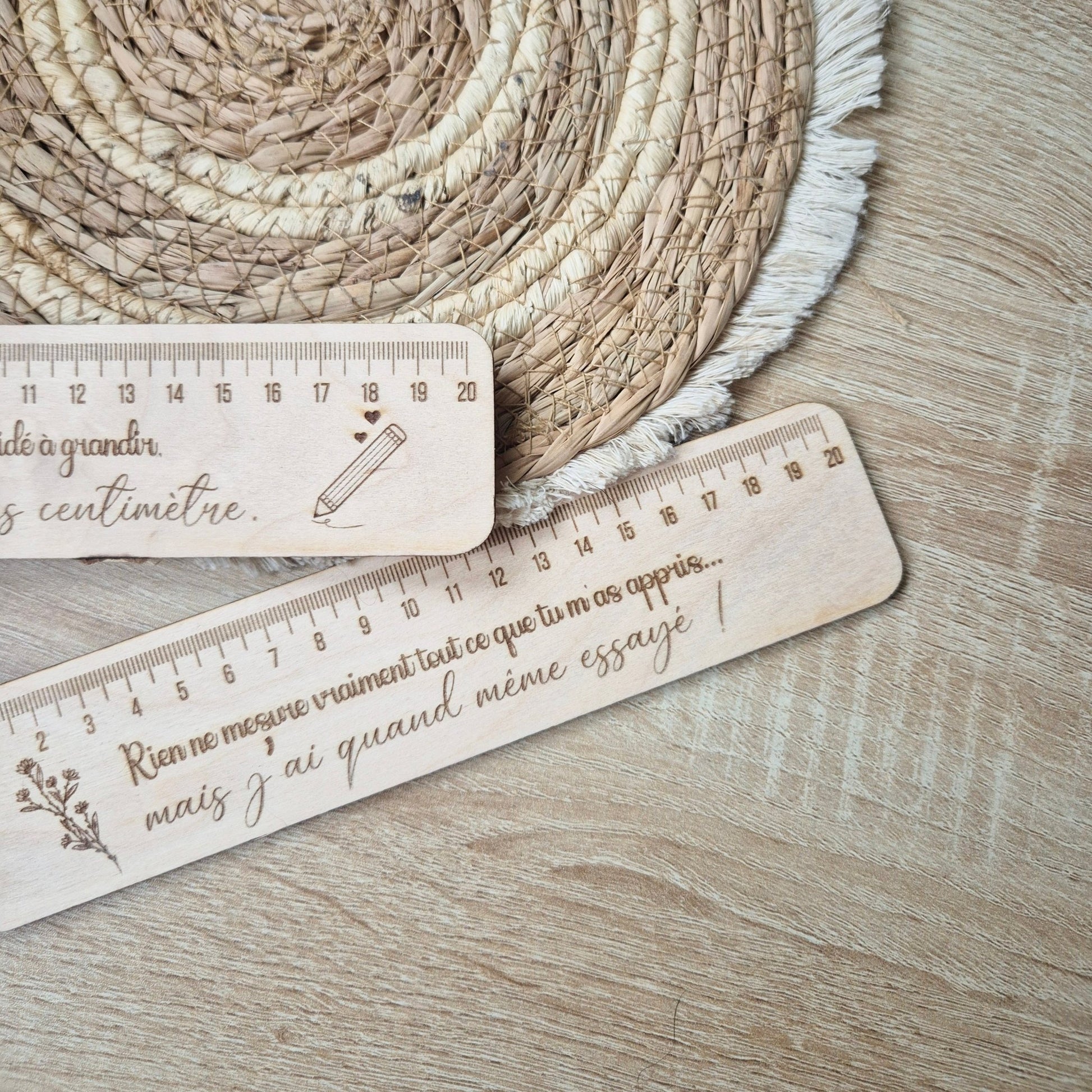 Règle en bois fait main - Alonaly
