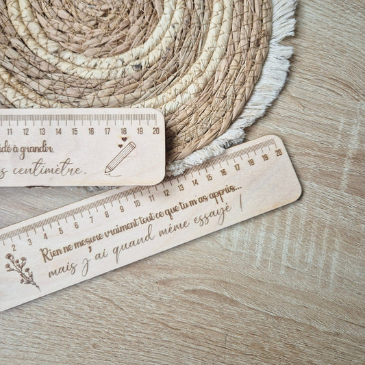 Règle en bois fait main - Alonaly