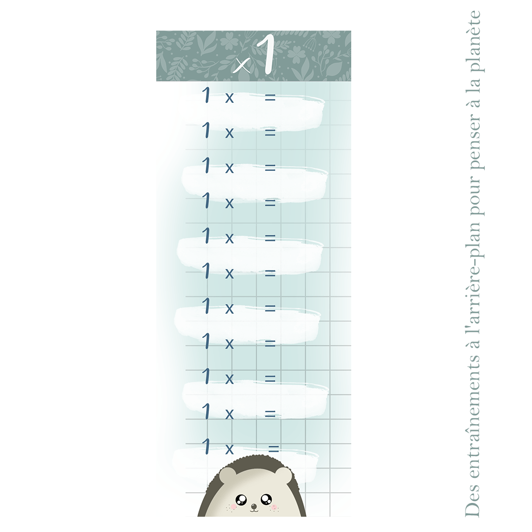 Tables de multiplication ROSE - Alonaly