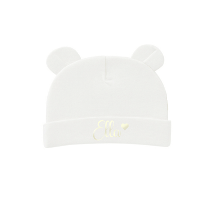 Bonnet bébé avec petites oreilles d'ours - Alonaly
