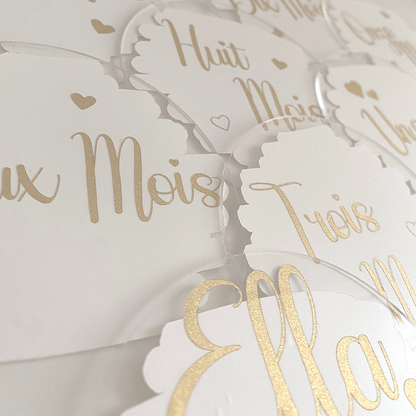 Cartes de bébé première année - Alonaly