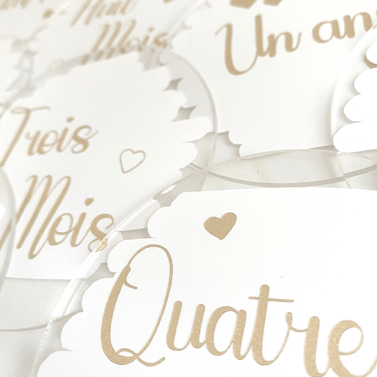 Cartes de bébé première année - Alonaly