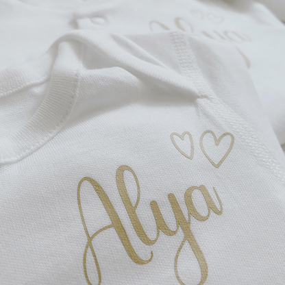 Tenue de naissance à personnaliser Coeur - Alonaly